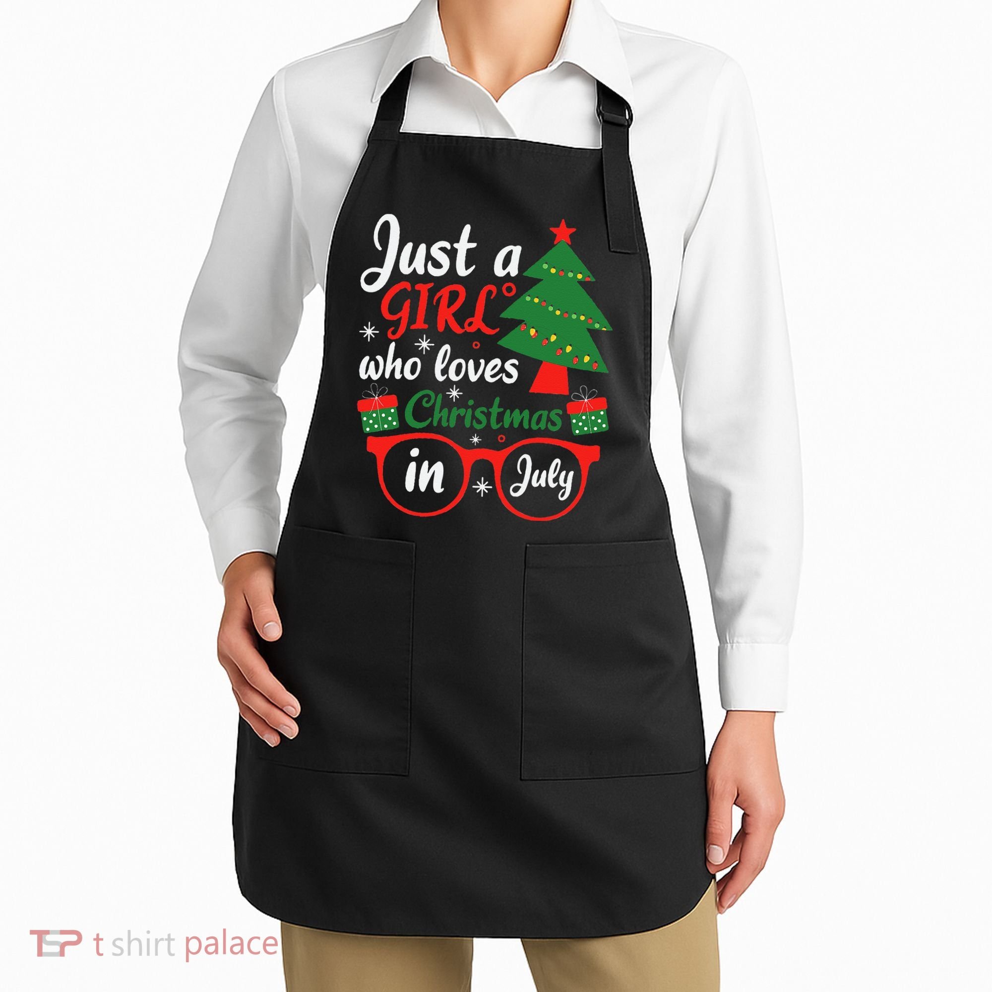 Just A Who Loves Christmas In July Summer Gift Apron