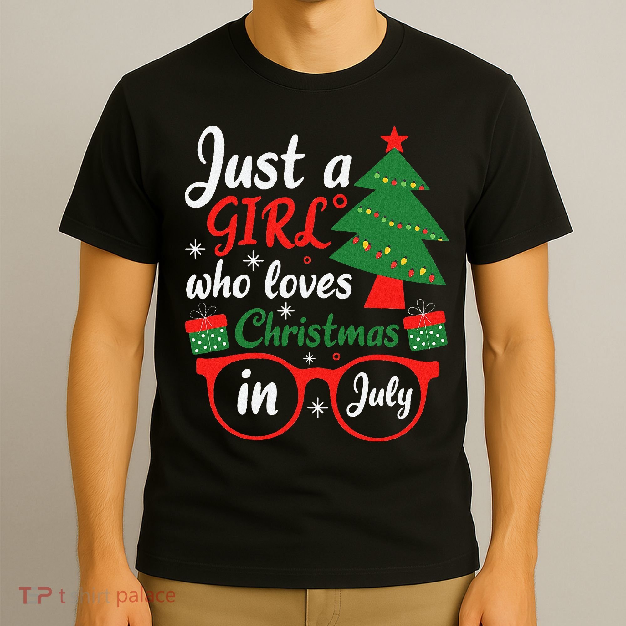 Just A Who Loves Christmas In July Summer Gift T-Shirt