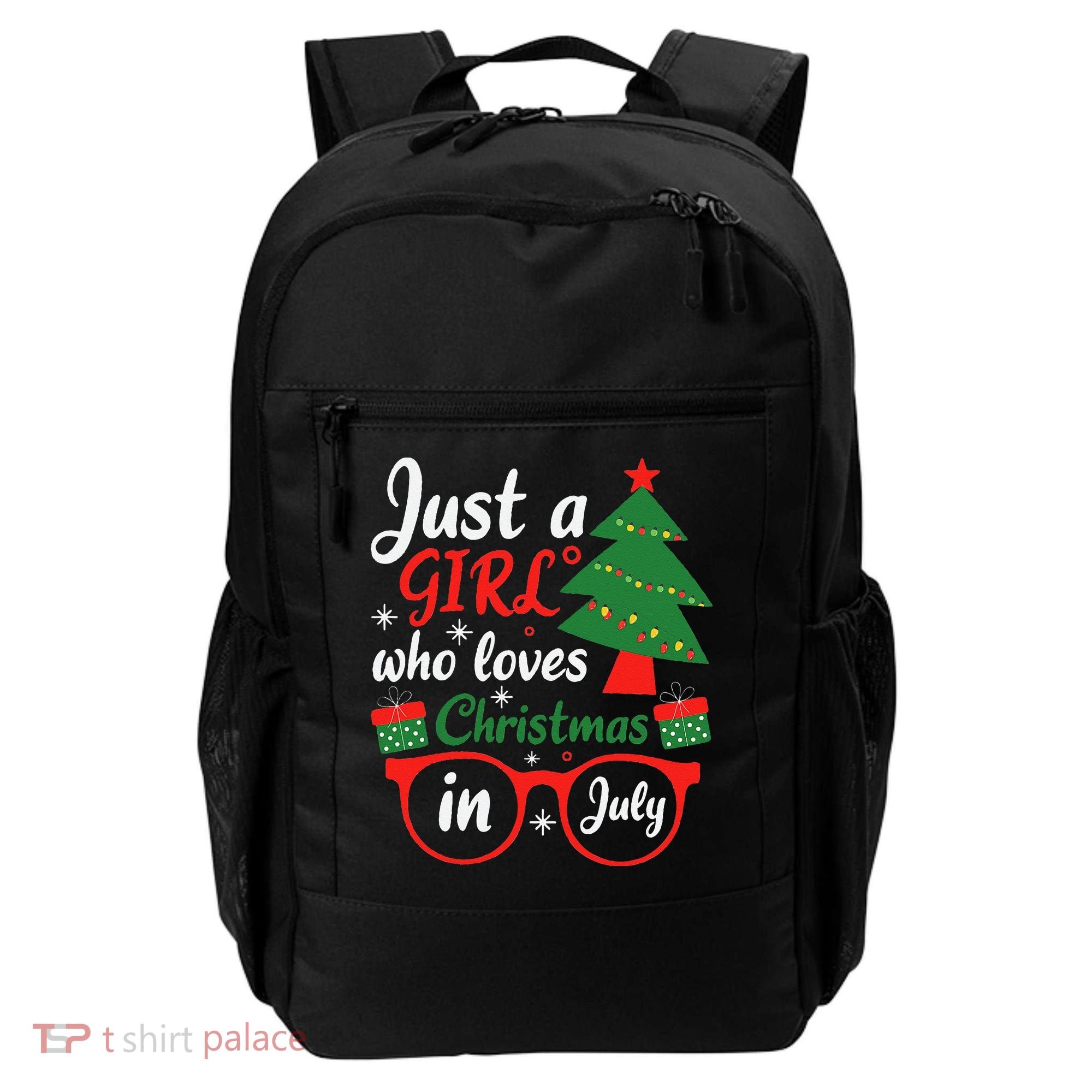 Just A Who Loves Christmas In July Summer Gift Backpack