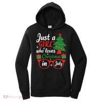 Just A Who Loves Christmas In July Summer Gift Women's Hoodie thumb 0