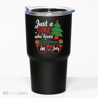 Just A Who Loves Christmas In July Summer Gift Tumbler thumb 0