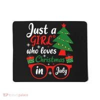 Just A Who Loves Christmas In July Summer Gift Mousepad thumb 0