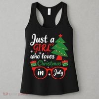 Just A Who Loves Christmas In July Summer Gift Women's Tank Top thumb 3