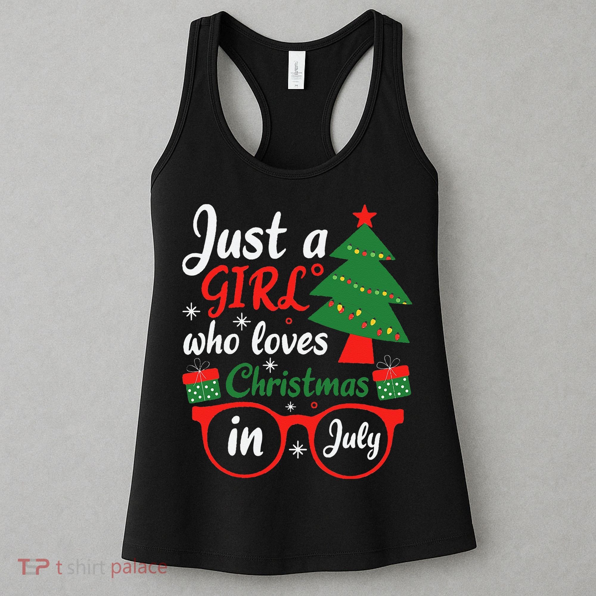 Just A Who Loves Christmas In July Summer Gift Women's Tank Top