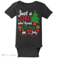 Just A Who Loves Christmas In July Summer Gift Baby Bodysuit thumb 0
