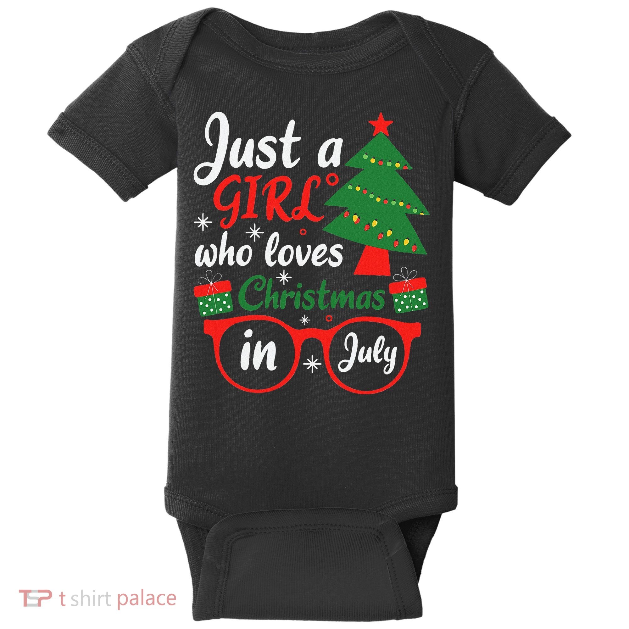 Just A Who Loves Christmas In July Summer Gift Baby Bodysuit