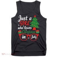 Just A Who Loves Christmas In July Summer Gift Tank Top thumb 0