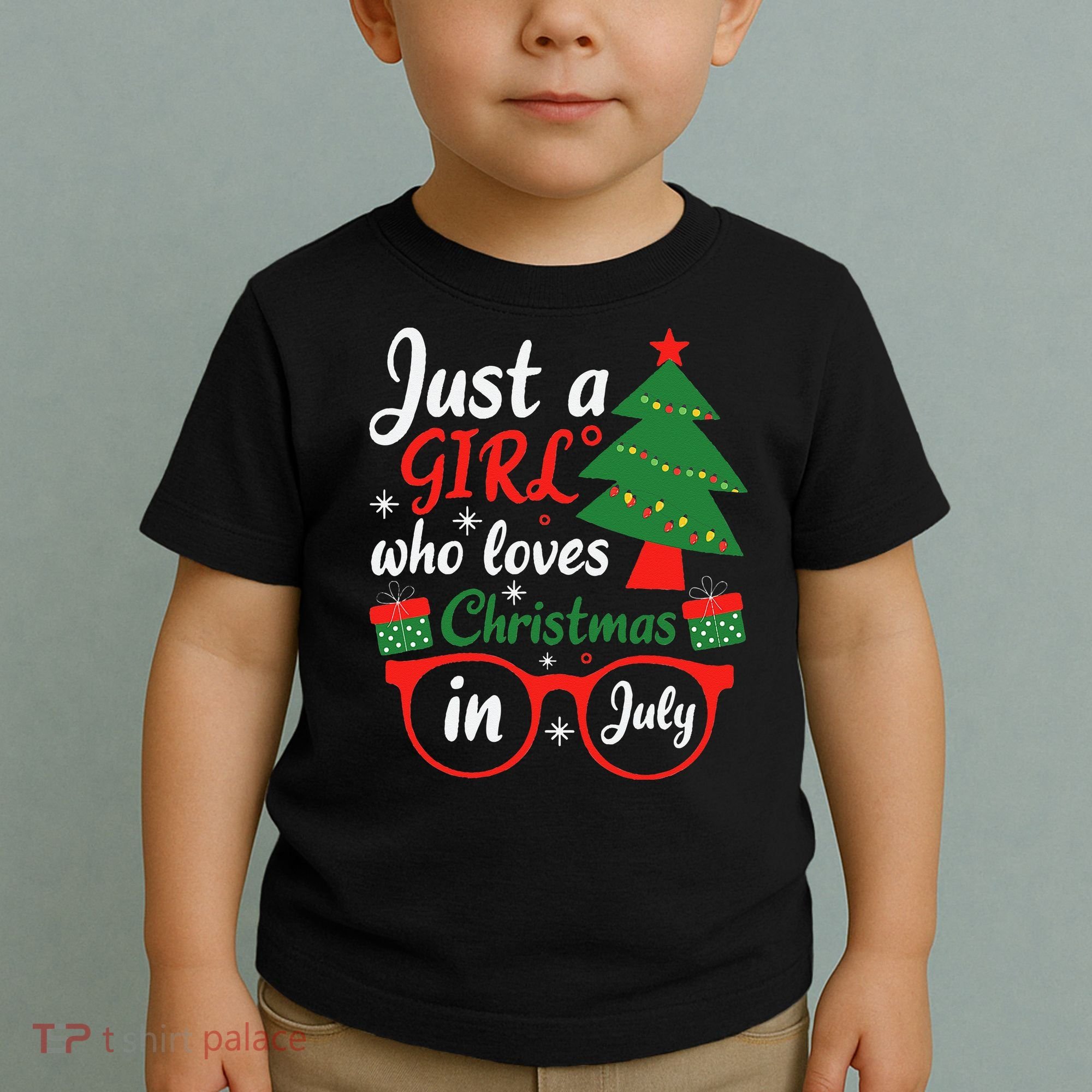 Just A Who Loves Christmas In July Summer Gift Toddler T-Shirt