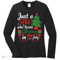 Just A Who Loves Christmas In July Summer Gift Women's Long Sleeve Shirt thumb 0