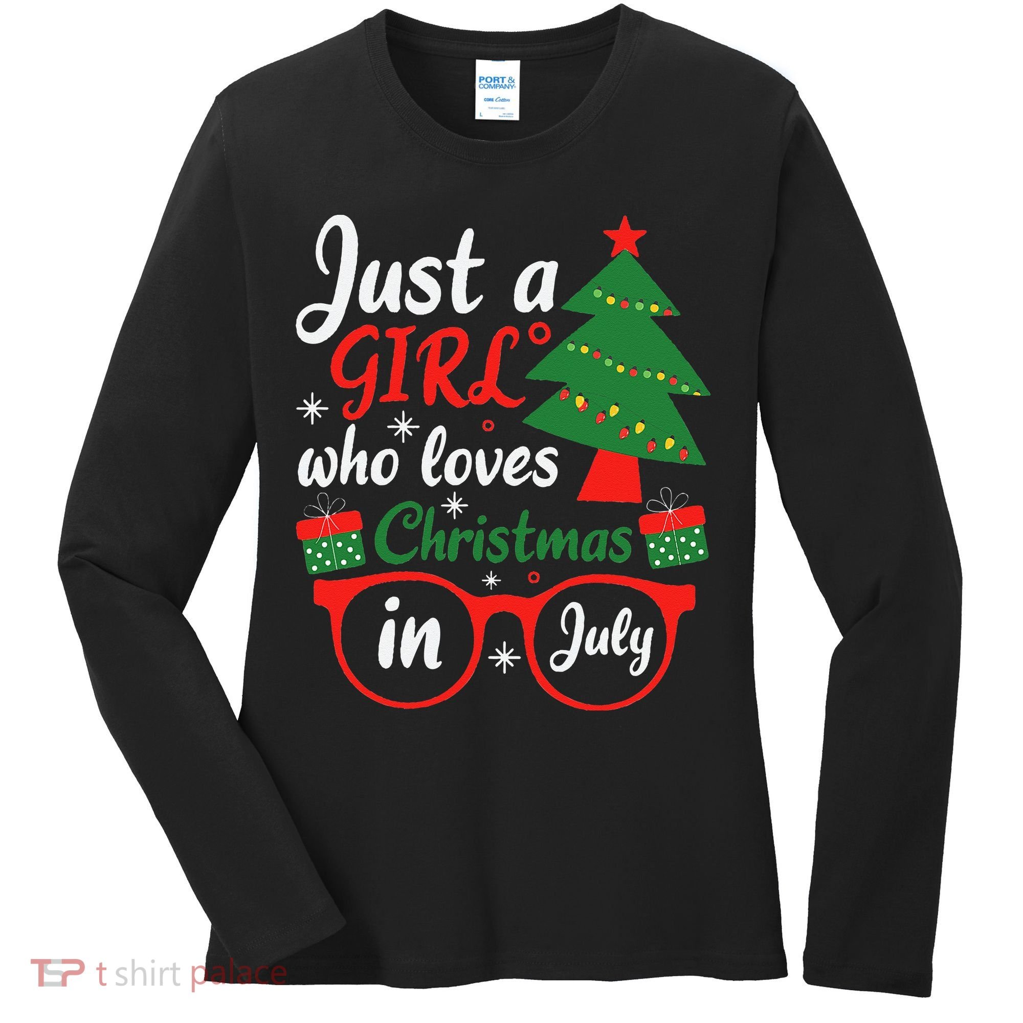 Just A Who Loves Christmas In July Summer Gift Women's Long Sleeve Shirt