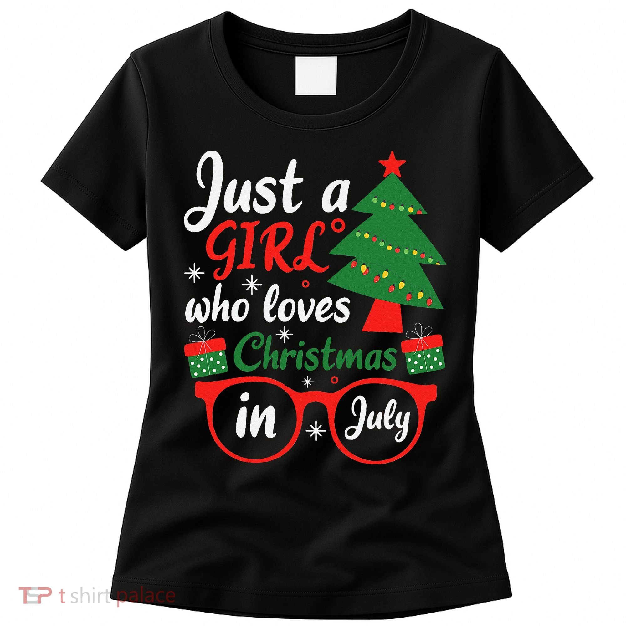 Just A Who Loves Christmas In July Summer Gift Women's T-Shirt