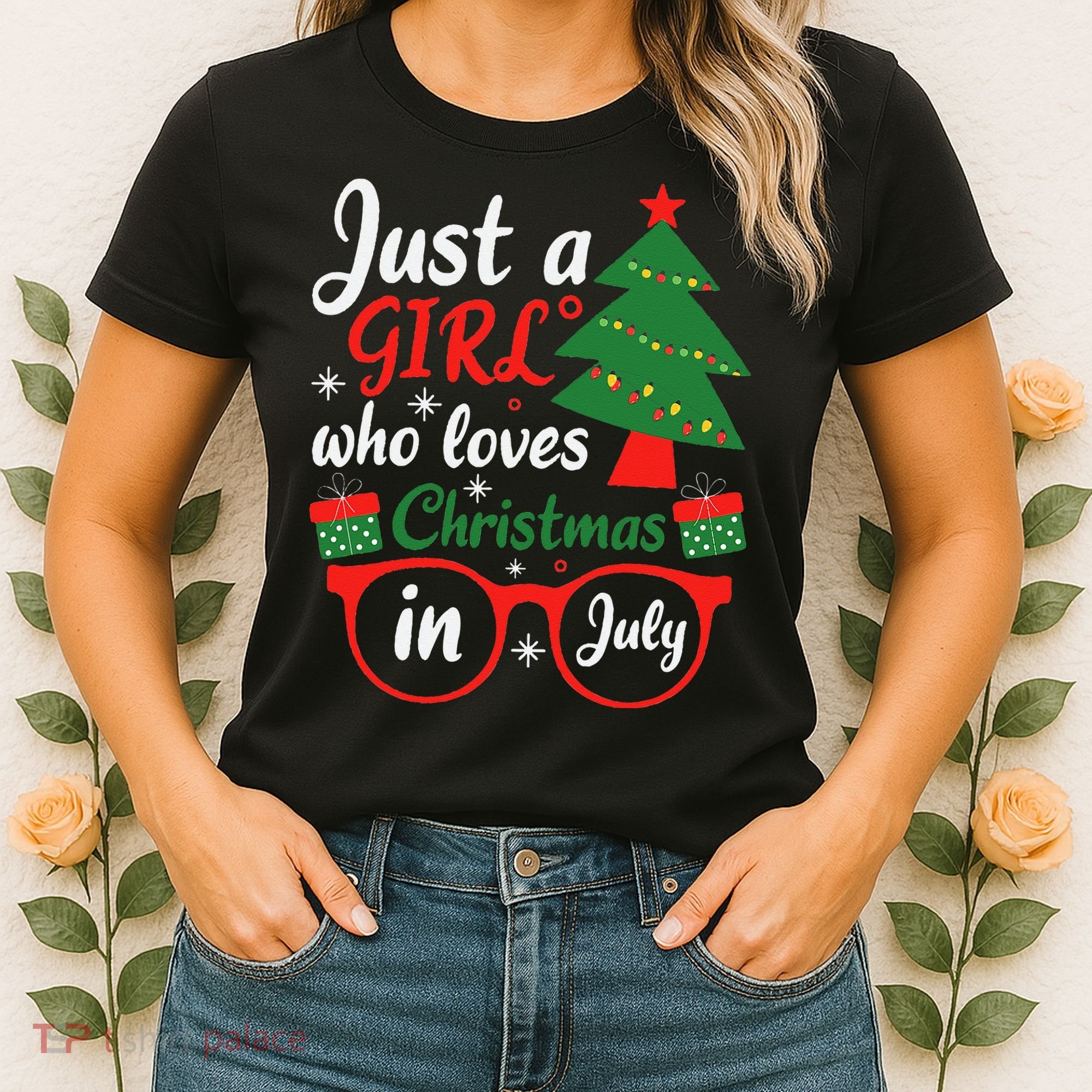 Just A Who Loves Christmas In July Summer Gift Women's T-Shirt