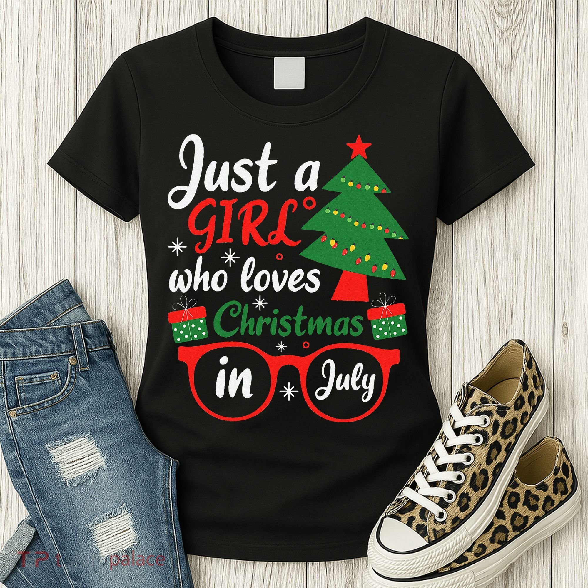 Just A Who Loves Christmas In July Summer Gift Women's T-Shirt