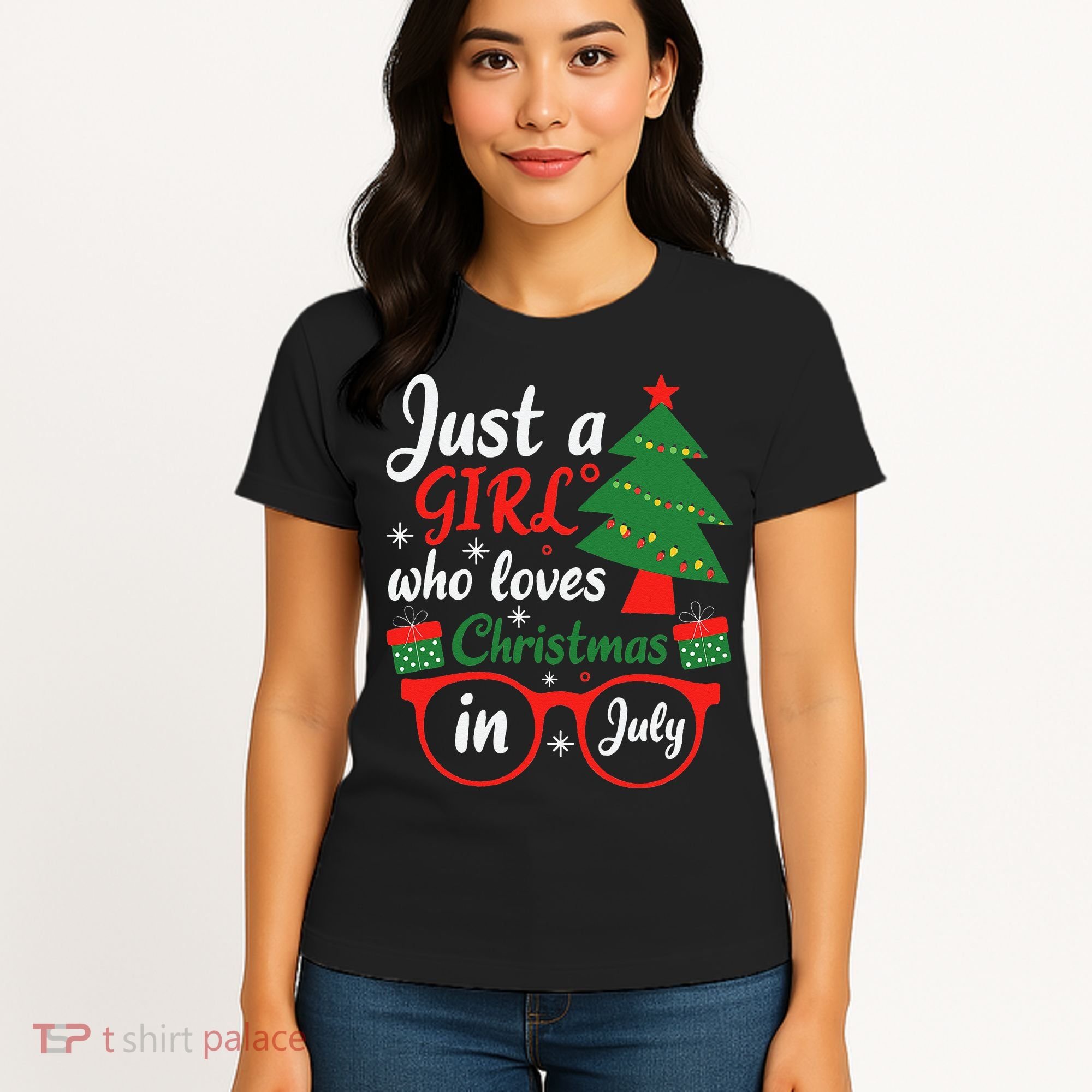 Just A Who Loves Christmas In July Summer Gift Women's T-Shirt