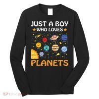 Just A  Who Loves Planets & Solar System Space Science Long Sleeve Shirt thumb 0