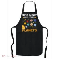 Just A  Who Loves Planets & Solar System Space Science Apron thumb 0