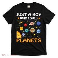 Just A  Who Loves Planets & Solar System Space Science T-Shirt thumb 0