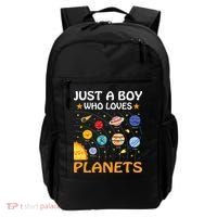 Just A  Who Loves Planets & Solar System Space Science Backpack thumb 0
