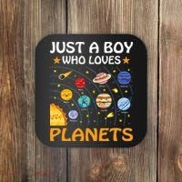 Just A  Who Loves Planets & Solar System Space Science Coaster thumb 0