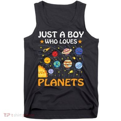 Just A  Who Loves Planets & Solar System Space Science Tank Top