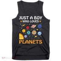 Just A  Who Loves Planets & Solar System Space Science Tank Top thumb 0