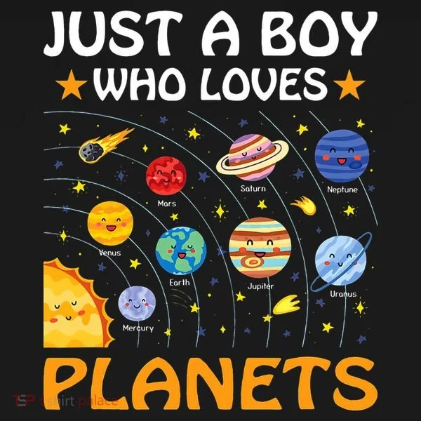Just A  Who Loves Planets & Solar System Space Science Toddler T-Shirt