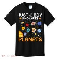 Just A  Who Loves Planets & Solar System Space Science Kids T-Shirt thumb 0