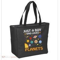 Just A  Who Loves Planets & Solar System Space Science Tote Bag thumb 2