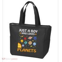 Just A  Who Loves Planets & Solar System Space Science Tote Bag thumb 3