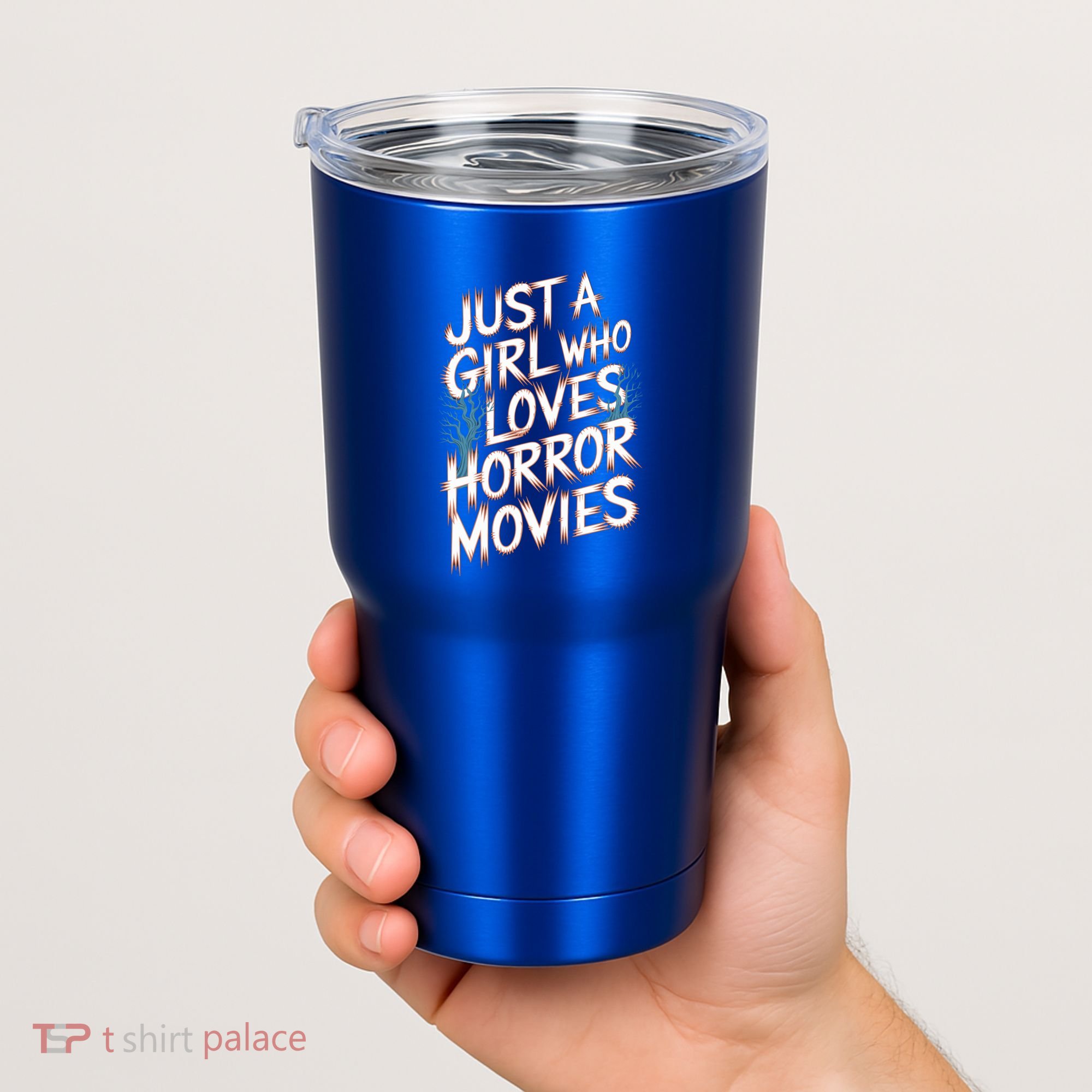 Just A Who Loves Horror Movies Horror Film Spooky Vibes Cool Gift Tumbler
