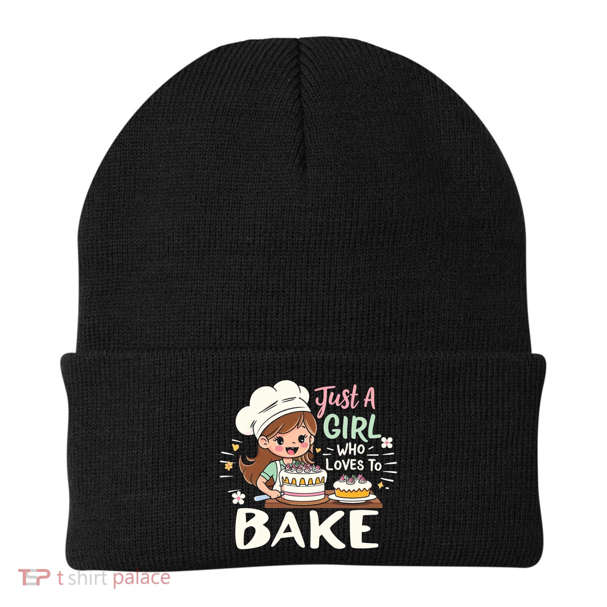 Just A Who Loves To Bake Cute Baking Graphic Cool Gift Beanie