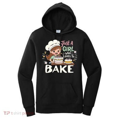 Just A Who Loves To Bake Cute Baking Graphic Cool Gift Women's Hoodie