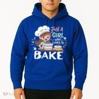 Just A Who Loves To Bake Cute Baking Graphic Cool Gift Hoodie thumb 2
