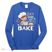 Just A Who Loves To Bake Cute Baking Graphic Cool Gift Long Sleeve Shirt thumb 0