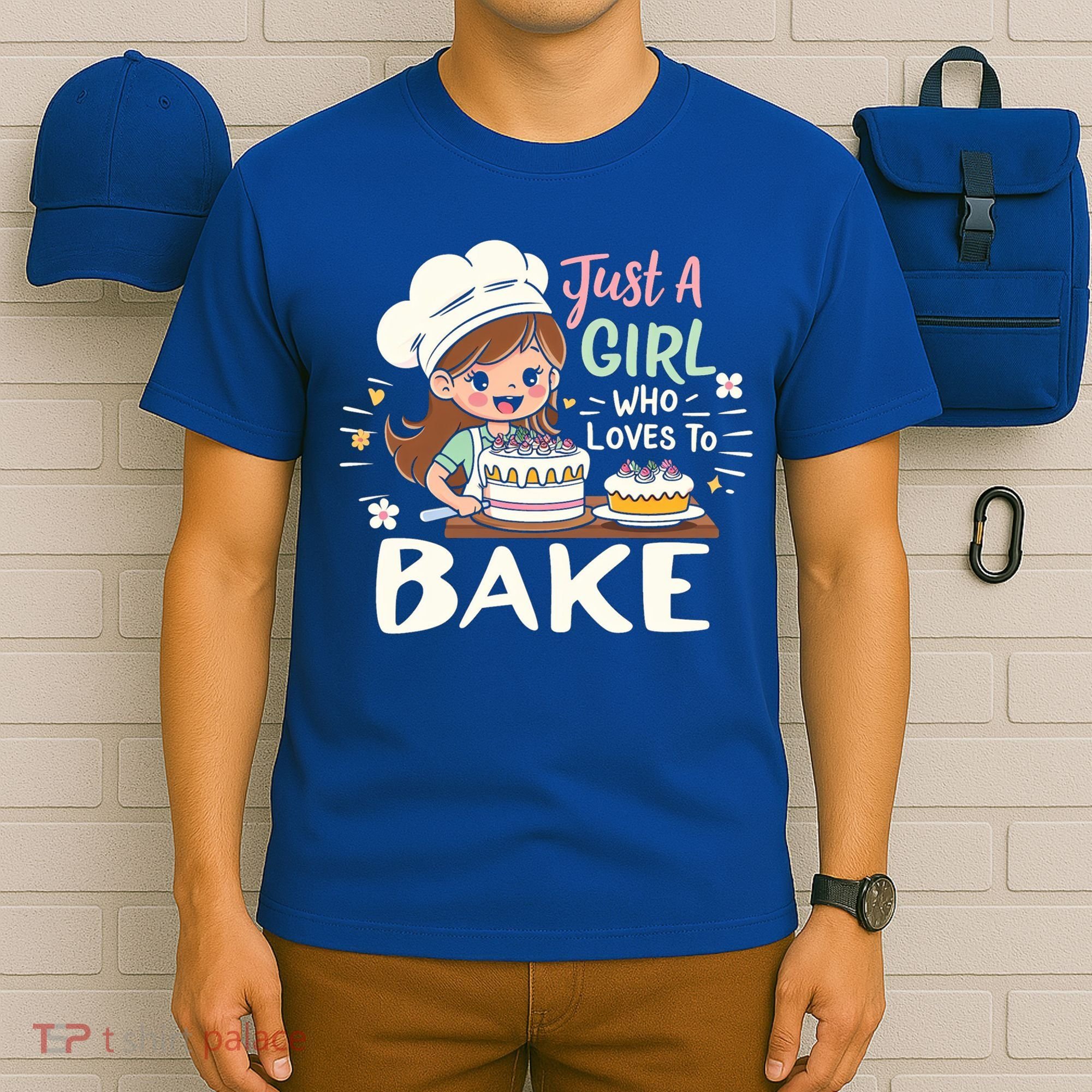 Just A Who Loves To Bake Cute Baking Graphic Cool Gift T-Shirt