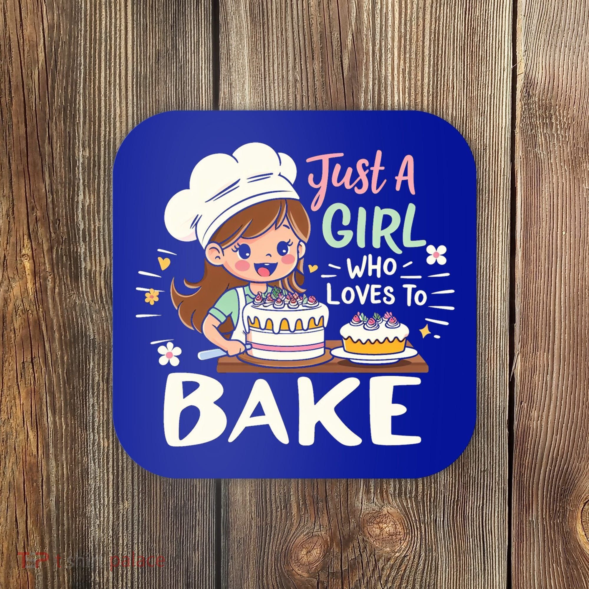 Just A Who Loves To Bake Cute Baking Graphic Cool Gift Coaster