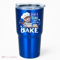 Just A Who Loves To Bake Cute Baking Graphic Cool Gift Tumbler thumb 0