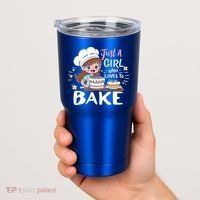 Just A Who Loves To Bake Cute Baking Graphic Cool Gift Tumbler thumb 2