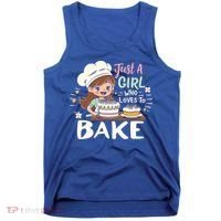 Just A Who Loves To Bake Cute Baking Graphic Cool Gift Tank Top thumb 0