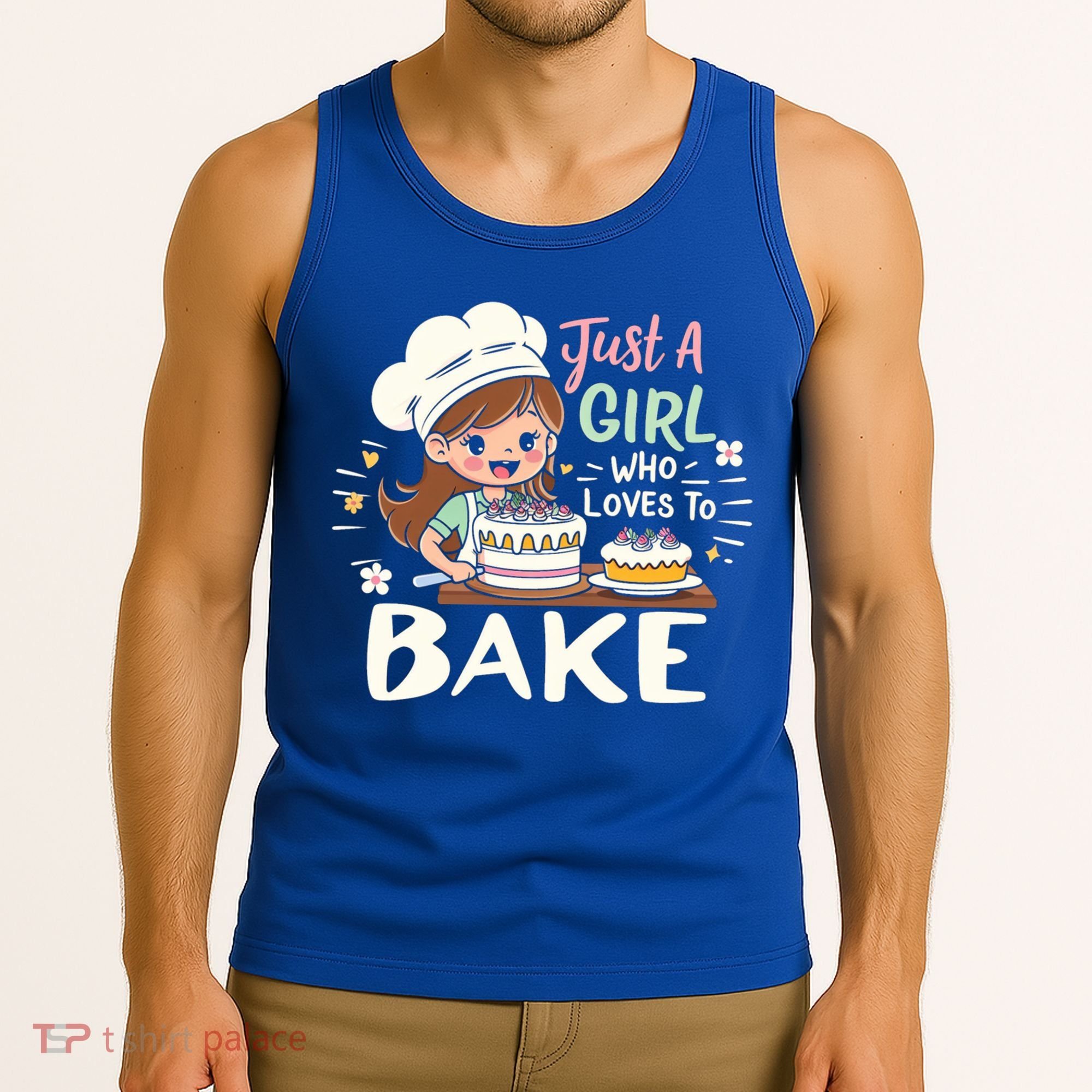 Just A Who Loves To Bake Cute Baking Graphic Cool Gift Tank Top