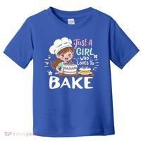 Just A Who Loves To Bake Cute Baking Graphic Cool Gift Toddler T-Shirt thumb 0
