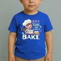 Just A Who Loves To Bake Cute Baking Graphic Cool Gift Toddler T-Shirt thumb 2