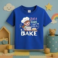 Just A Who Loves To Bake Cute Baking Graphic Cool Gift Toddler T-Shirt thumb 3