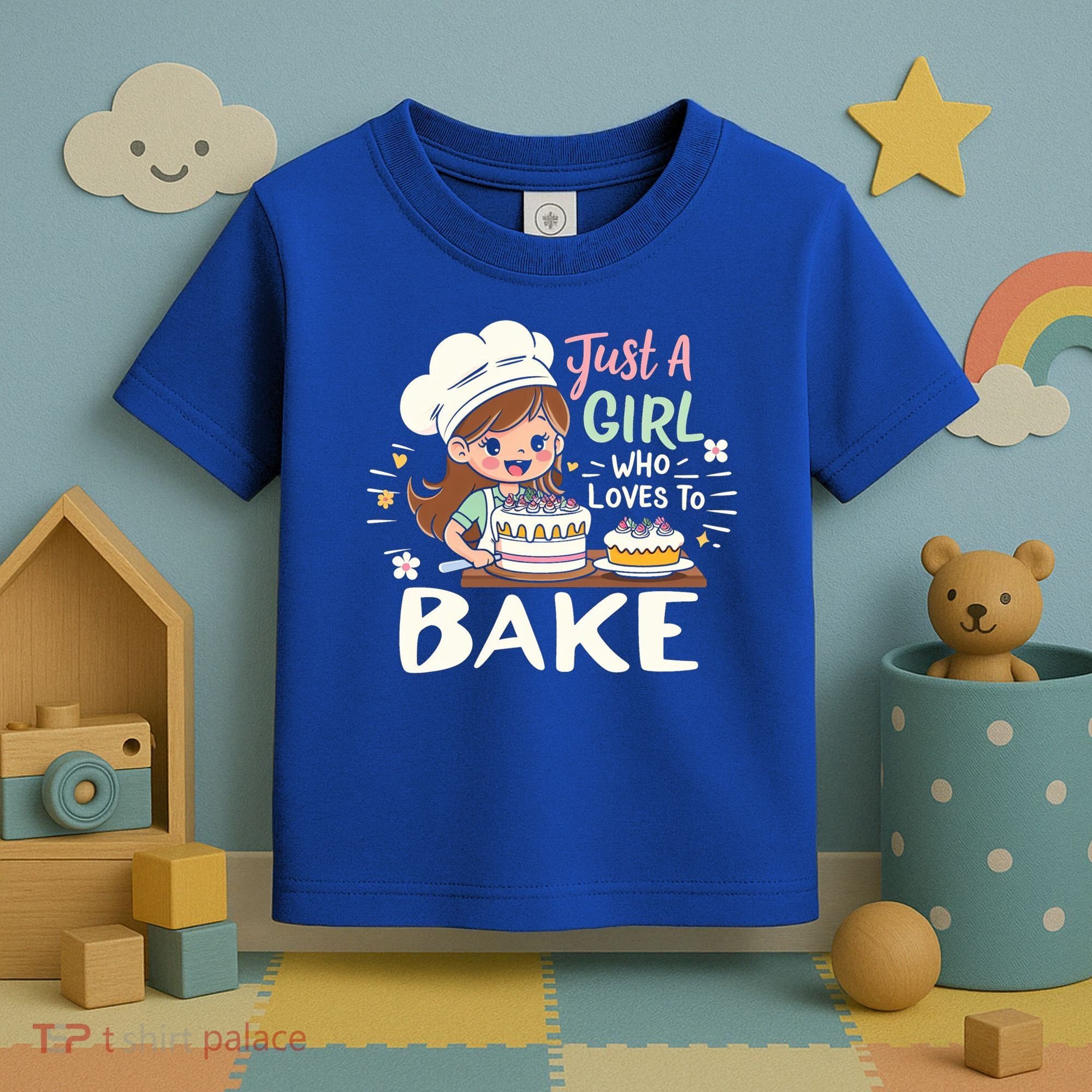 Just A Who Loves To Bake Cute Baking Graphic Cool Gift Toddler T-Shirt