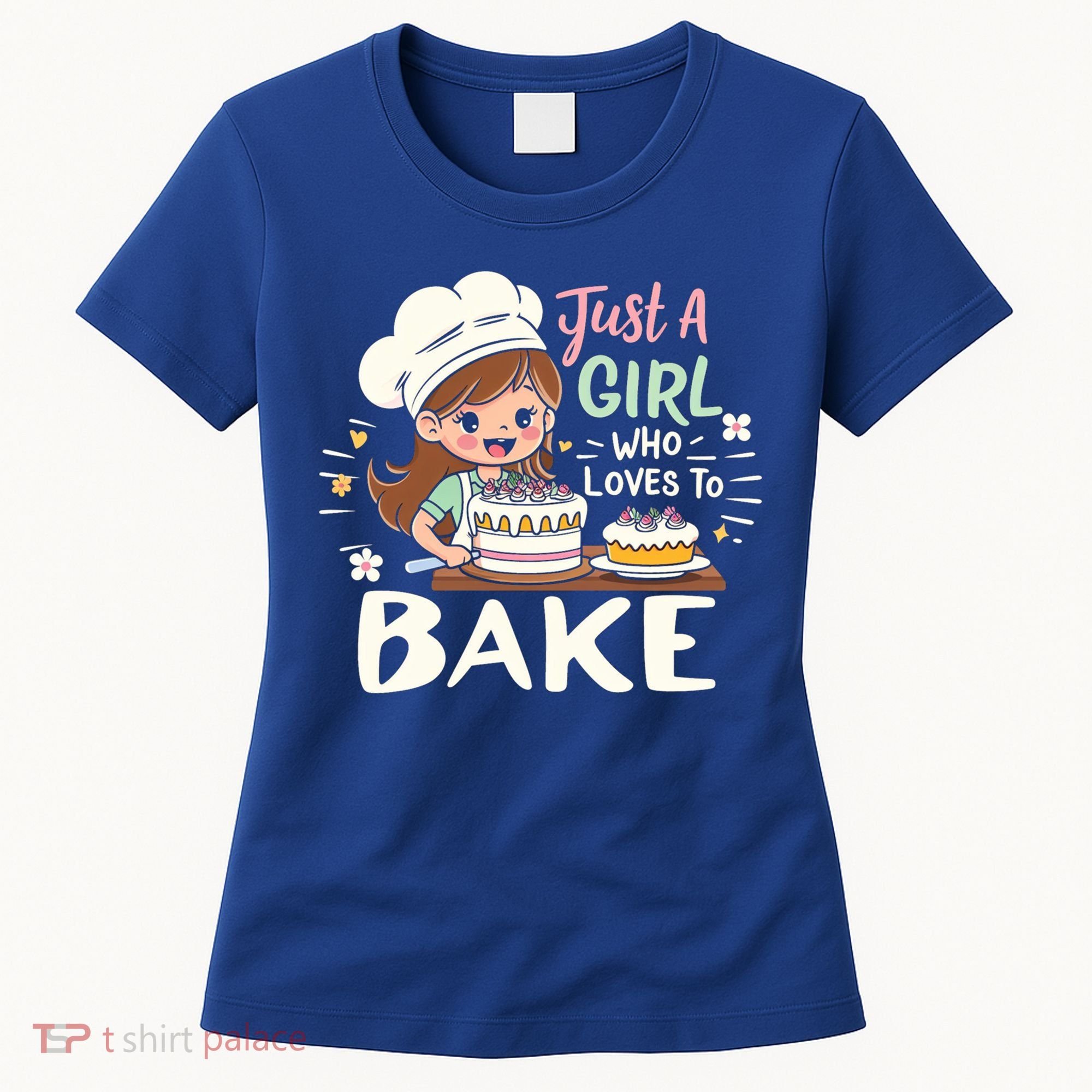 Just A Who Loves To Bake Cute Baking Graphic Cool Gift Women's T-Shirt