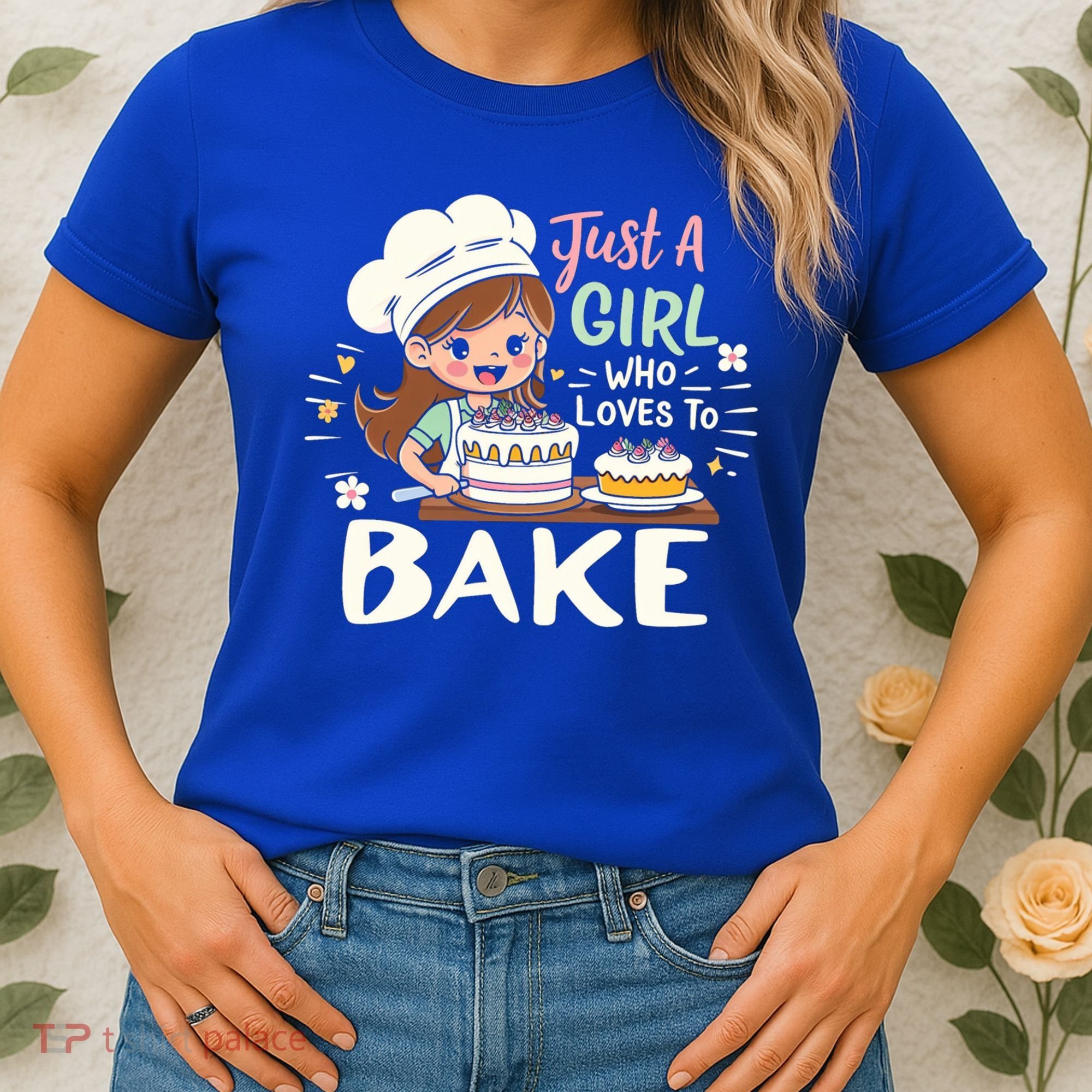 Just A Who Loves To Bake Cute Baking Graphic Cool Gift Women's T-Shirt