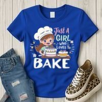 Just A Who Loves To Bake Cute Baking Graphic Cool Gift Women's T-Shirt thumb 3