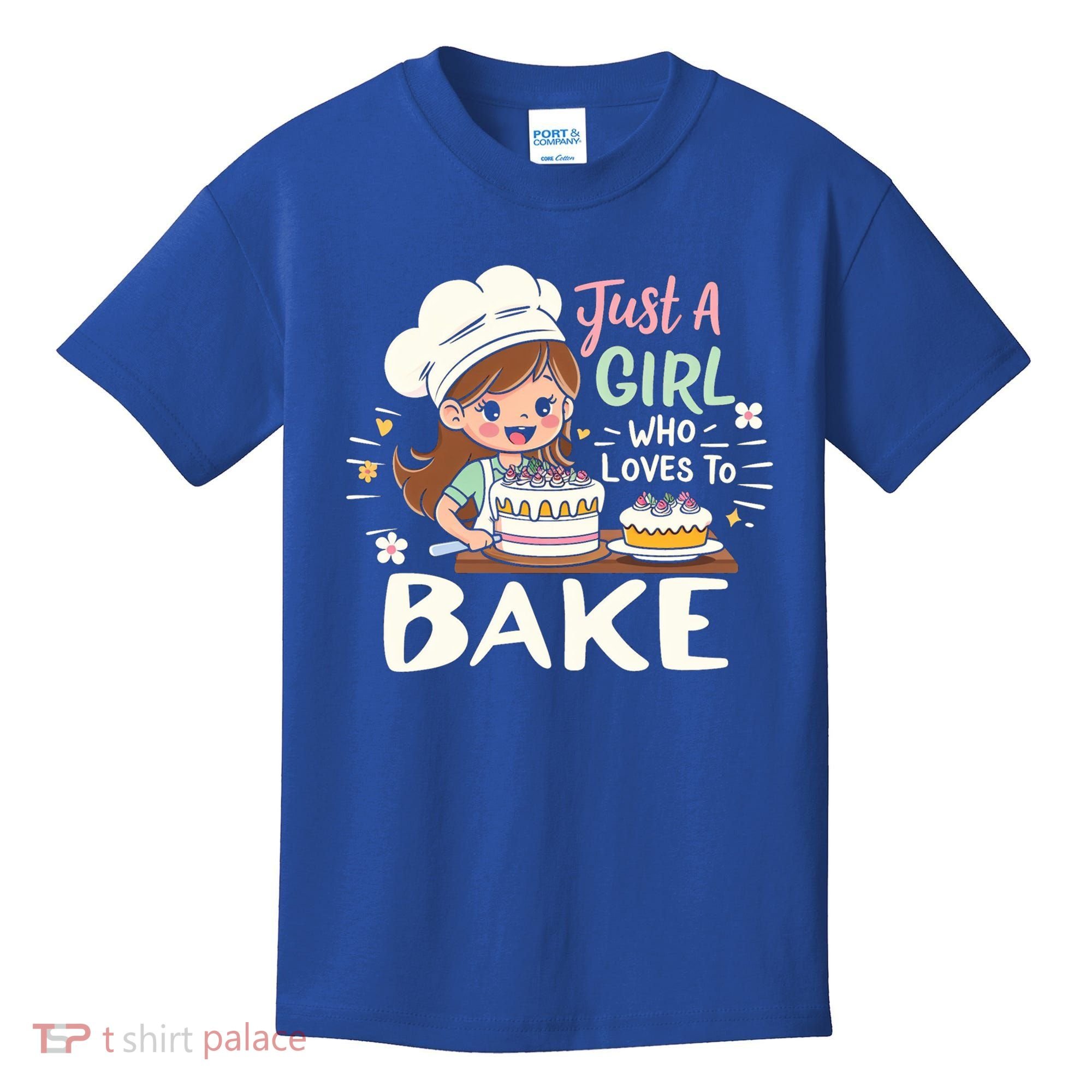 Just A Who Loves To Bake Cute Baking Graphic Cool Gift Kids T-Shirt