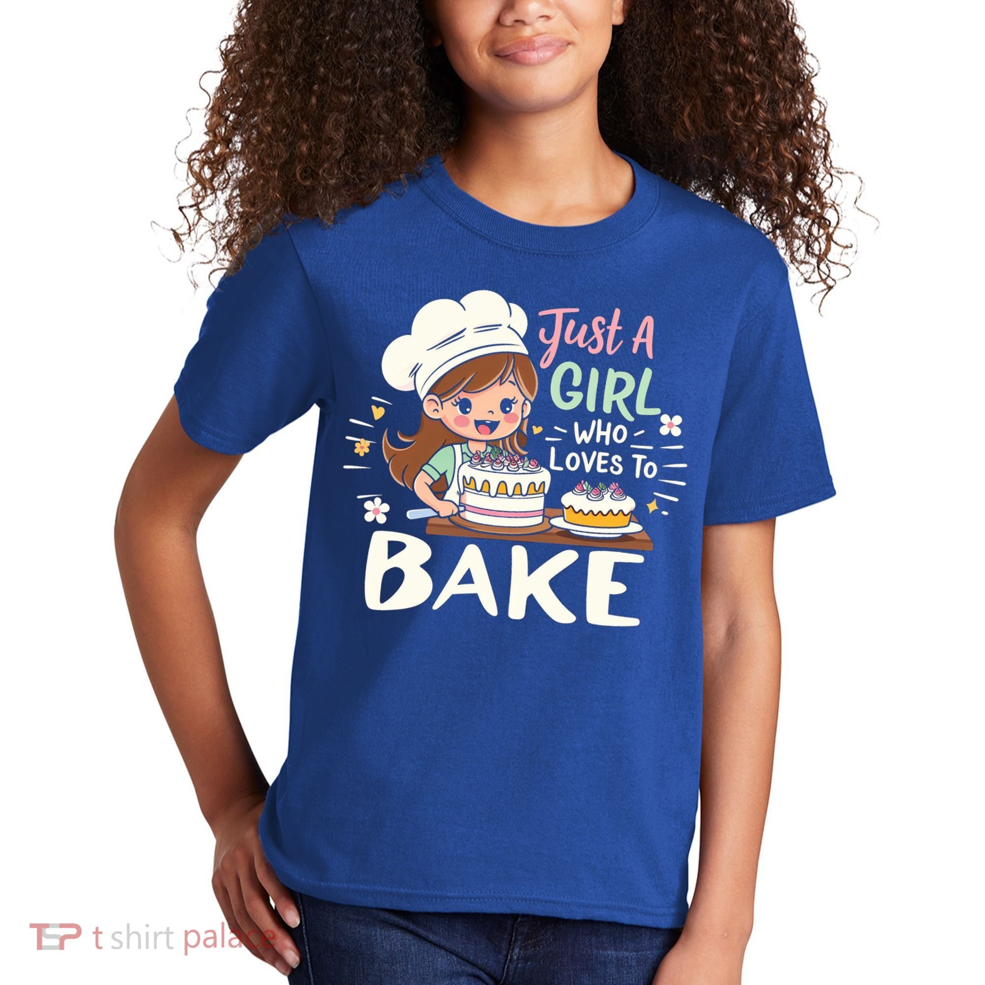 Just A Who Loves To Bake Cute Baking Graphic Cool Gift Kids T-Shirt