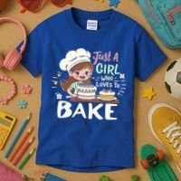 Just A Who Loves To Bake Cute Baking Graphic Cool Gift Kids T-Shirt thumb 3